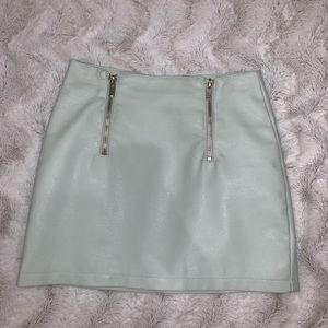 Mint green Forever 21 leather material type skirt